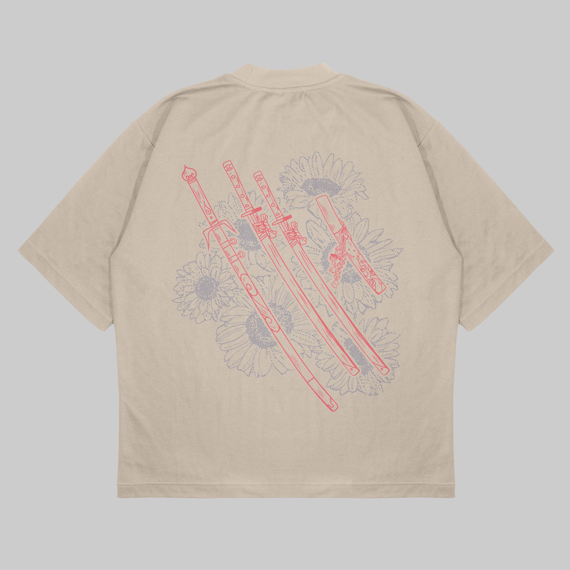 Swords and Sunflowers Oversized Shirt