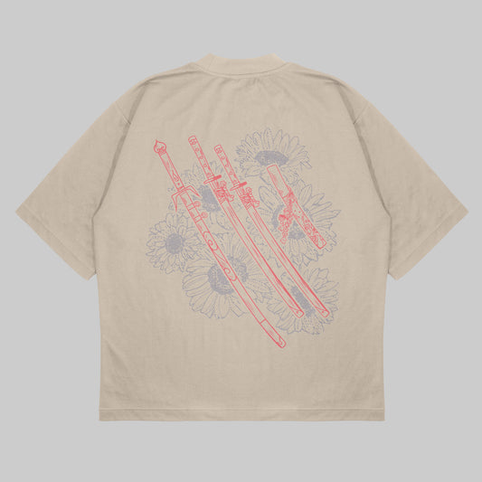 Swords and Sunflowers Oversized Shirt